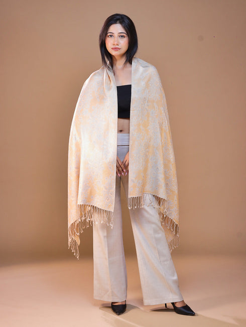 Women's Formal Woollen Stole With Zari
